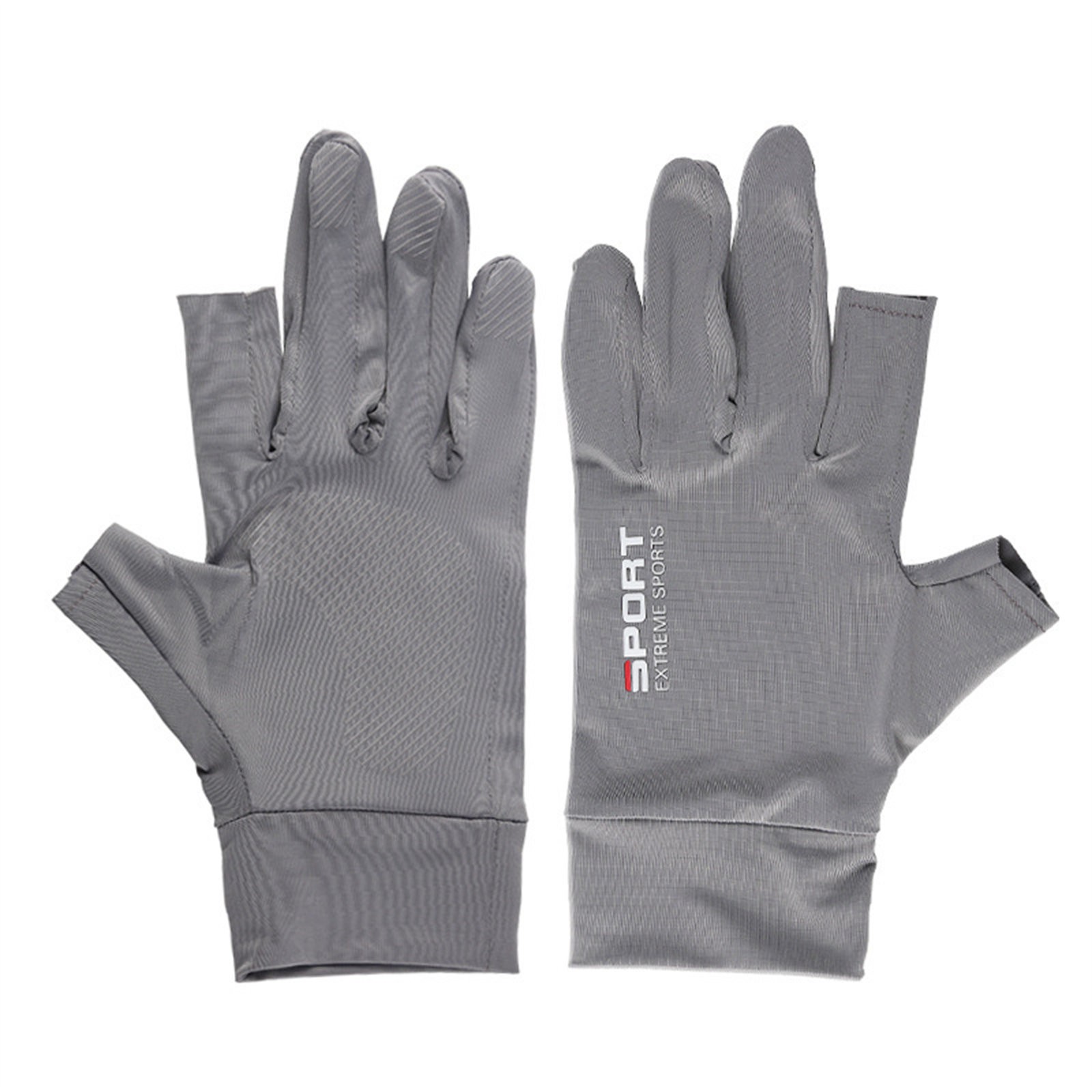 thumbnail image 2 of Guantes de conducción sin dedos - Antideslizantes, aptos para pantallas táctiles, para verano al aire libre, ciclismo/carreras, 2 of 2